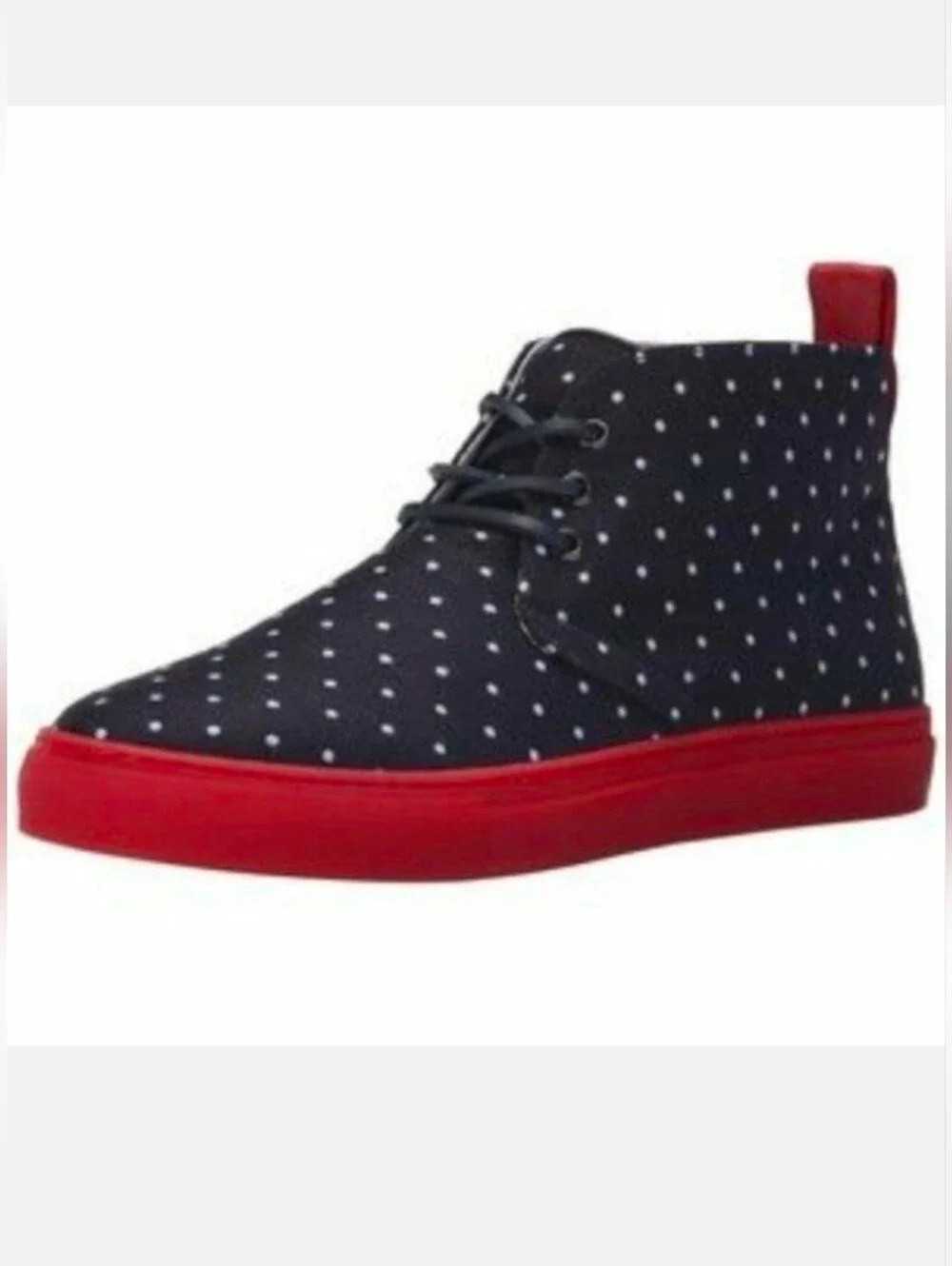 Del Toro Men's Alto Sunbrella‎ Leather Dot High Top Italy Chukka Sneakers Size 9